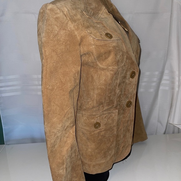 Denver Hayes light brown leather coat woman's - Picture 2 of 6
